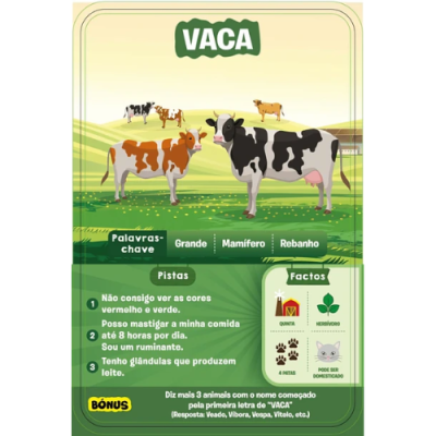 Ilustração colorida de duas vacas em campo verde com texto educativo em português.