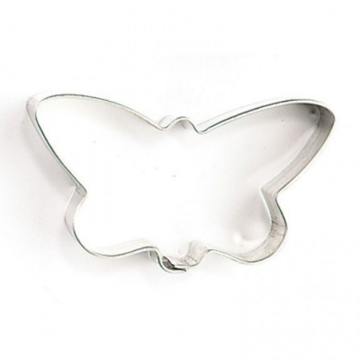 Forma de cortar borboleta em metal prateado