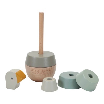 Brinquedo de madeira LITTLE DUTCH com peças coloridas pastel e forma de pato