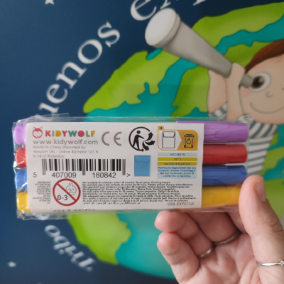 Conjunto de 4 marcadores de feltro KIDYWOLF em embalagem de plástico transparente