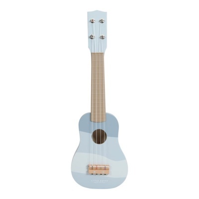 Ukelele azul claro em fundo branco