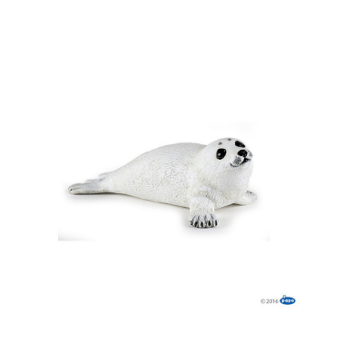 Figura decorativa de foca branca detalhada