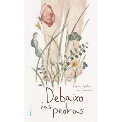 Capa de livro com ilustração de pés e plantas