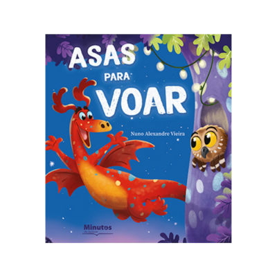 Capa do livro 'ASAS PARA VOAR' com dragão e coruja