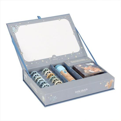 Caixa de presente azul com acessórios de bebé Little Dutch