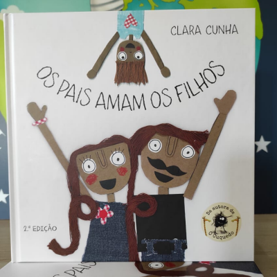 Capa de livro infantil com ilustrações de personagens e texto