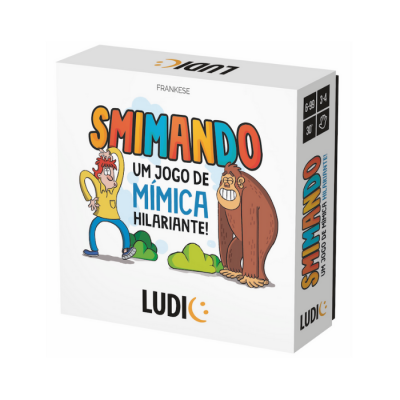 Caixa de jogo SMIMANDO com desenhos e texto promocional