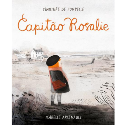 Capa de livro Capitão Rosalie com ilustração de criança na praia