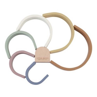 Conjunto de cabides infantis coloridos Little Dutch em tons pastel