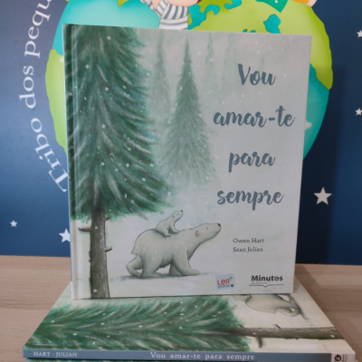Capa do livro Vou amar-te para sempre com ilustração de ursos e árvores