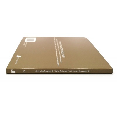 Livro de capa dura castanho visto pela lombada em fundo branco