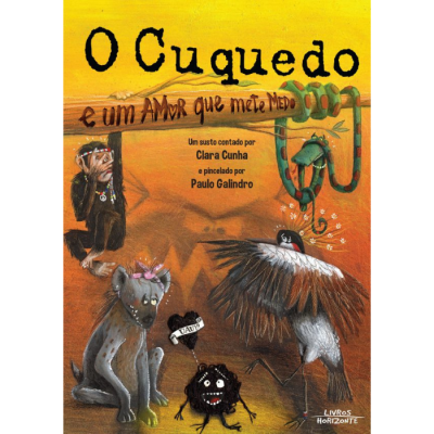 Capa de livro com ilustrações animais e texto em português