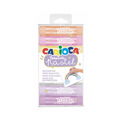 Conjunto de sticks de tinta sólida pastel CARIOCA em embalagem transparente