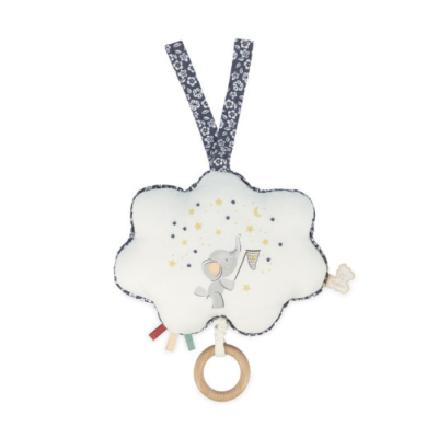 Brinquedo para bebé em forma de nuvem com elefante e estrelas