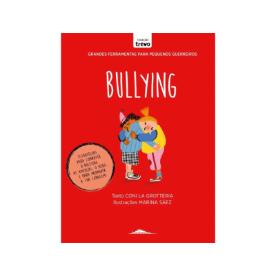 Capa do livro vermelho com texto e ilustração de duas crianças