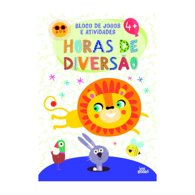 Capa de livro infantil colorida com animais e elementos decorativos