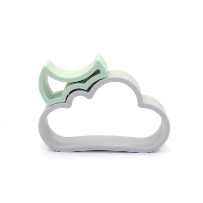 Moldes de silicone em forma de nuvem cinza e verde claro