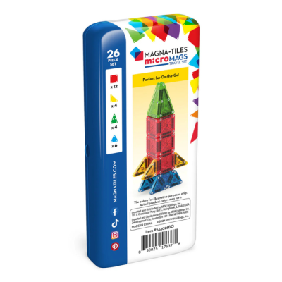 Conjunto de peças magnéticas coloridas MAGNA-TILES microMAGS