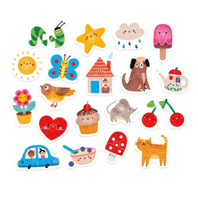 Autocolantes infantis coloridos com vários desenhos divertidos