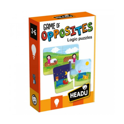 Caixa de jogo de puzzles lógicos 'Game of Opposites' para crianças dos 3 aos 6 anos