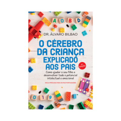 Capa do livro O CÉREBRO DA CRIANÇA EXPLICADO AOS PAIS com blocos coloridos