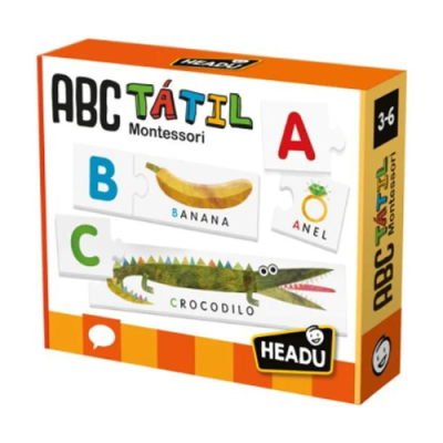 Caixa educativa Montessori ABC TÁTIL para crianças de 3 a 6 anos