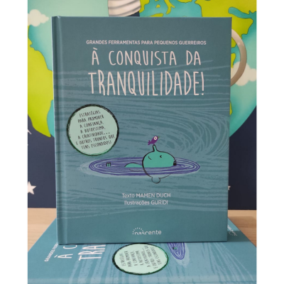 Capa de livro infantil verde-azulada com ilustração de pato e texto em português