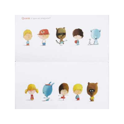 Ilustração de dez personagens de desenho animado com texto 