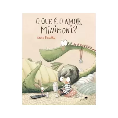 Capa do livro infantil com criança e dragões sobre fundo bege.