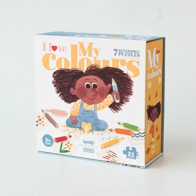 Caixa de puzzle infantil 