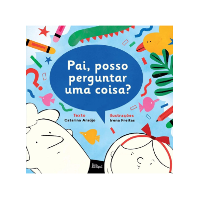 Capa de livro infantil azul com título em círculo andilustracoes coloridas