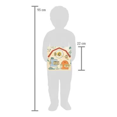 Casa de brincar infantil de madeira colorida com dimensões