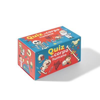 Caixa de jogo Quiz ao corpo humano com ilustrações anatómicas coloridas
