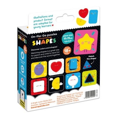 Caixa de puzzles de formas coloridas para crianças pequenas