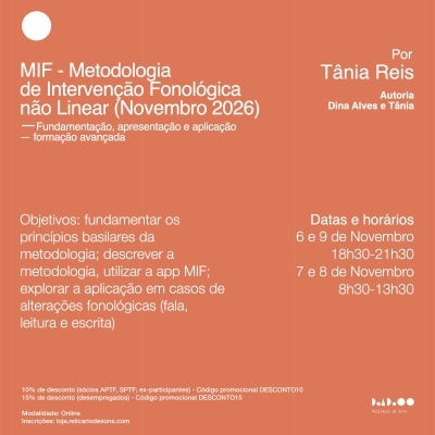 Cartaz digital laranja com texto em branco.
