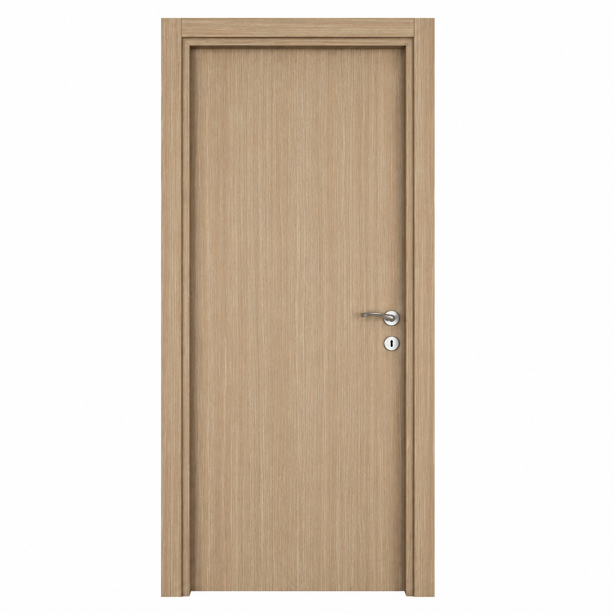 Porta Interior ADOKAPI ADO3000 P. Oak | Série Fagus Porta interior de madeira clara com maçaneta metálica
