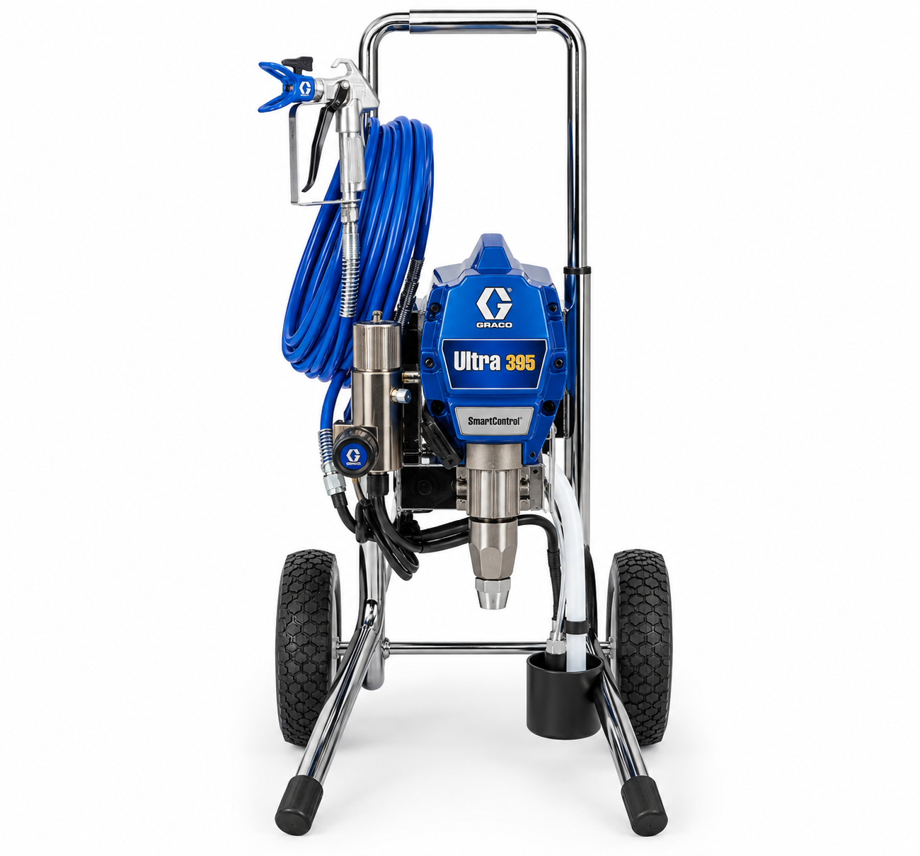 Graco Ultra 395 Hi-Cart — Pulverizador Airless Profissional Equipamento de pintura pneumática com mangueira azul e pistola