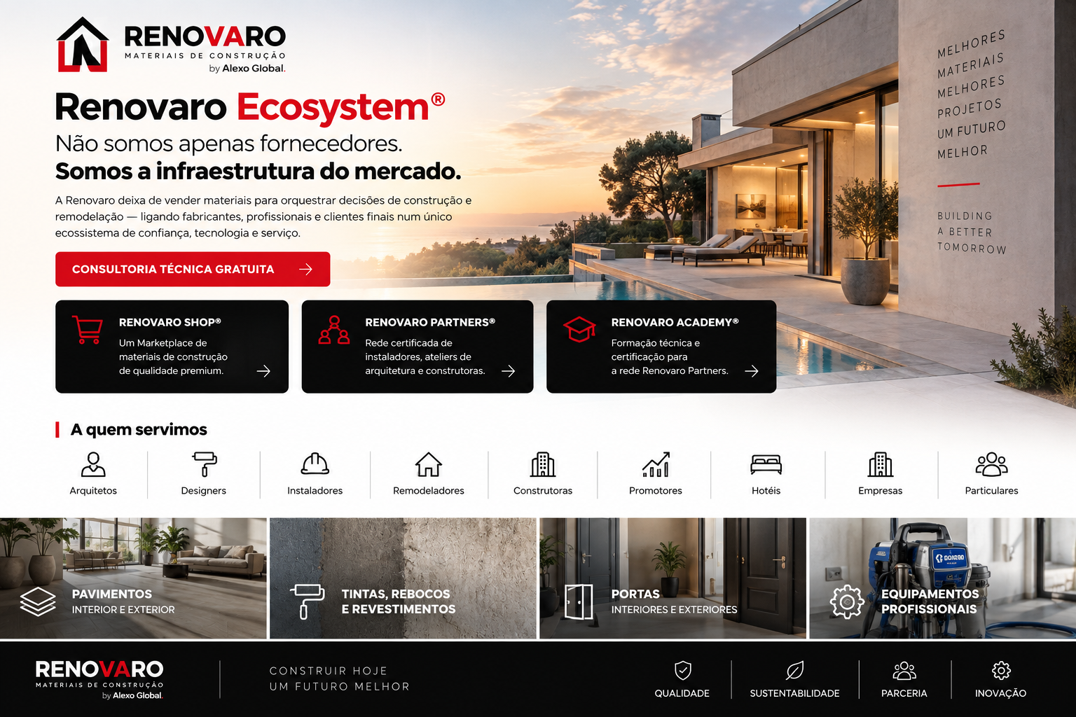 Renovaro Ecosystem &mdash; solu&ccedil;&otilde;es integradas para constru&ccedil;&atilde;o e renova&ccedil;&atilde;o