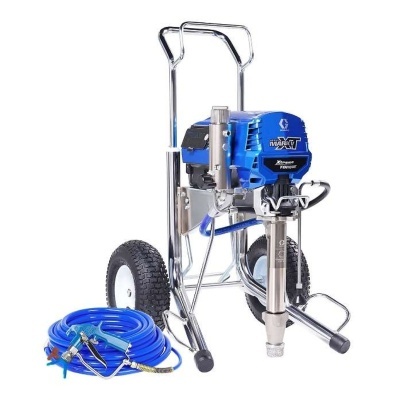 Equipamento de pulverização com motor azul e mangueira azul