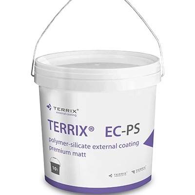 Balde branco com tinta TERRIX EC-PS, capacidade 10 litros
