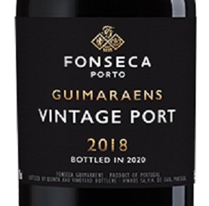 Rótulo de garrafa de vinho do Porto preto com texto dourado e branco