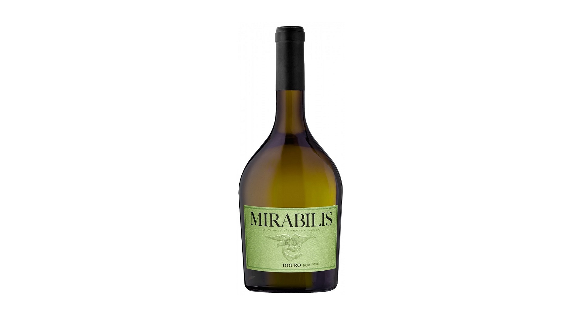 Mirabilis Branco 2018 Garrafa de vinho verde de rótulo MIRABILIS em fundo branco