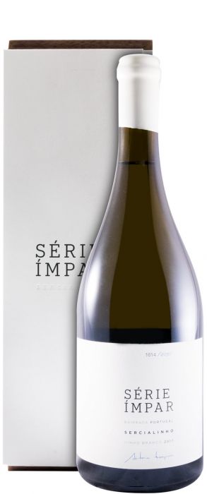 Série Ímpar Sercialinho - Bairrada 2017 Garrafão de vinho branco SÉRIE ÍMPAR com rótulo branco e caixa branca