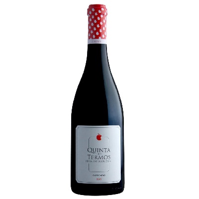 Quinta dos Termos DOC - Escolha o Pecado Garrafa de vinho tinto Quinta de Termos com rótulo branco e cápsula vermelha
