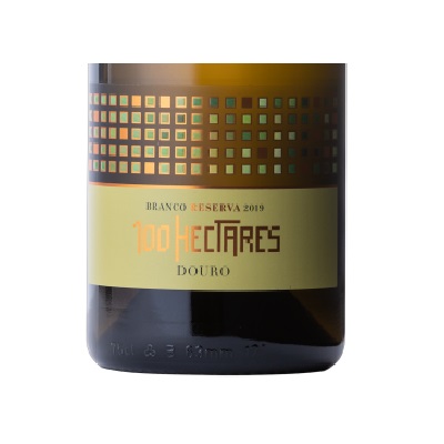 100 Hectares - Reserva Branco Garrafa de vinho branco com rótulo 100 HECTARES DOURO