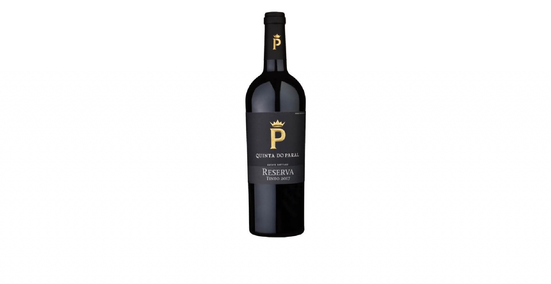 Quinta do Paral Reserva Tinto Garrafa de vinho tinto Porta do Povoa Reserva com rótulo preto