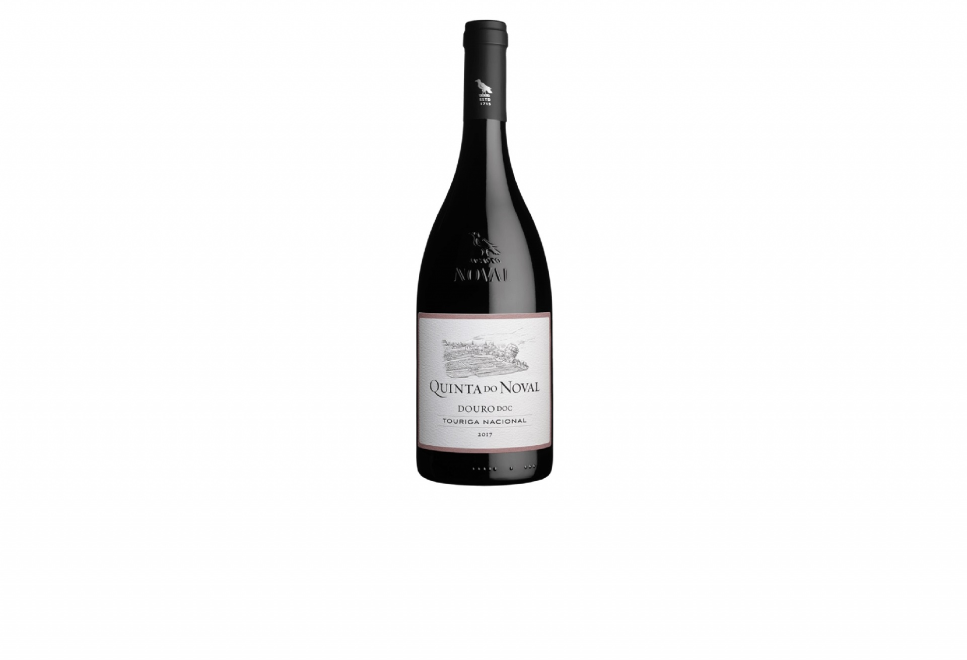 Quinta do Noval - Touriga Nacional Garrafa de vinho tinto Quinta do Nome 2020 com rótulo branco e tampa preta