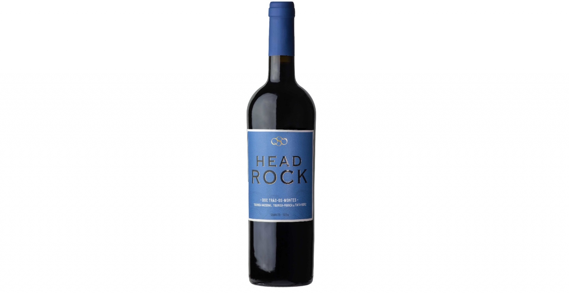Head Rock - Tinto Garrafa de vinho tinto com rótulo azul HEAD ROCK