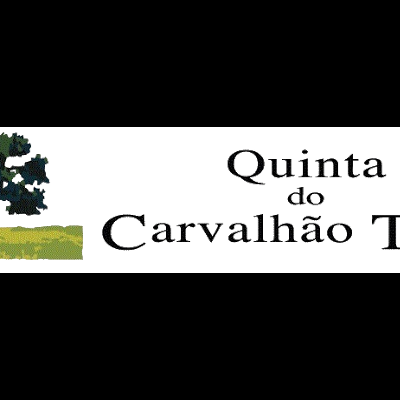 Logótipo com árvore e texto Quinta do Carvalhão Torto