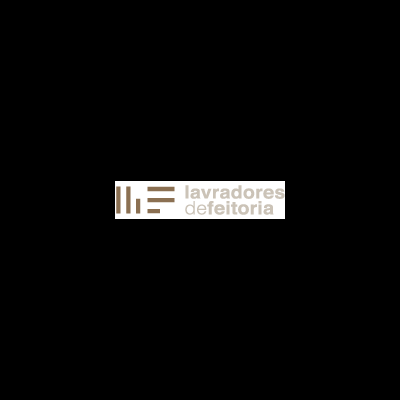 Logotipo Lavradores de fitoria em bege sobre fundo preto